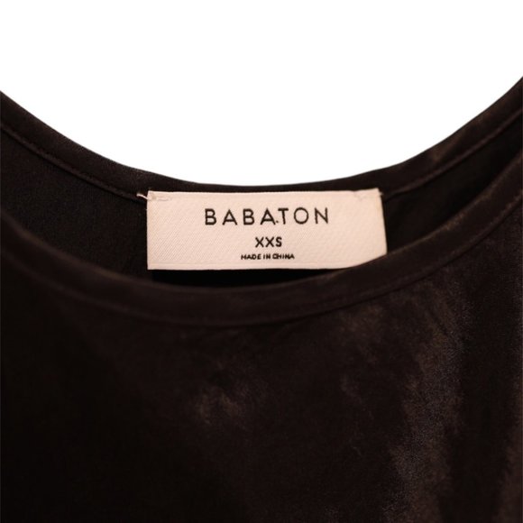 Aritzia Babaton Renee Black Satin Mini Slip Dress Size XXS - Picture 8 of 9